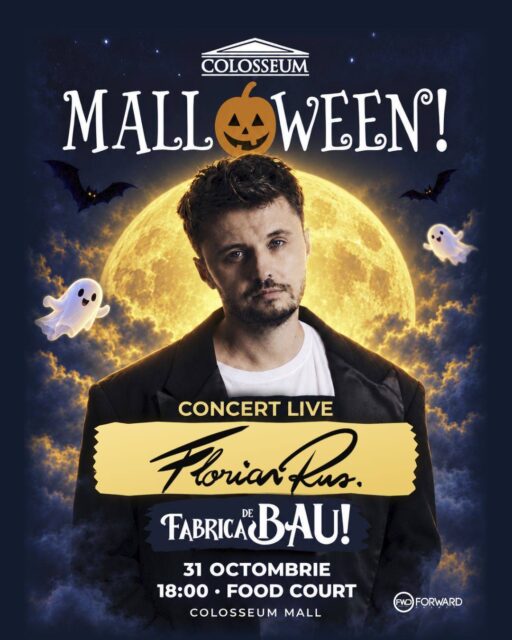 Pe 31 octombrie, @florianrus cântă live la Malloween! 🎤
De la 18:00, în Food Court, la Colosseum Mall.
Cu cine vii în Fabrica de BAU? 👻
Detalii: link în bio.#ColosseumMall #FlorianRus #Malloween #Bucuresti #NeVedemAici