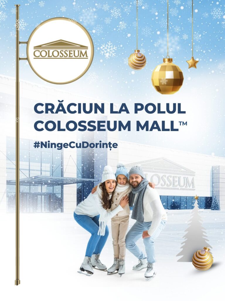 Crăciun la Colosseum Mall: Patinoar Gratuit & Program 2025
